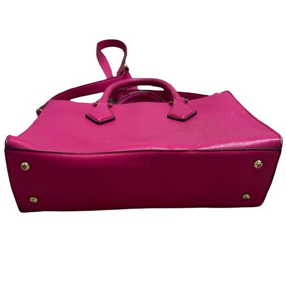 Charming Charlie Hot Pink Structured Tote Crossbody Bag - Picture 9 of 12